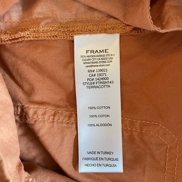 Frame Fluid Twill Rolled Cuff
Cotton Shorts Size 29 Pumpkin Spice NWT - Picture 7 of 8